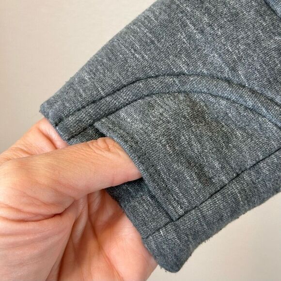 Athleta Fitted Victory Full Zip Up Charcoal Grey Hoodie Jacket Women’s Medium - Picture 4 of 11